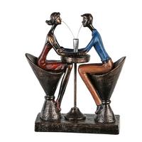 Skulptur Bronzefarben/Bunt - Braun, Basics, Kunststoff (21/25/8cm)