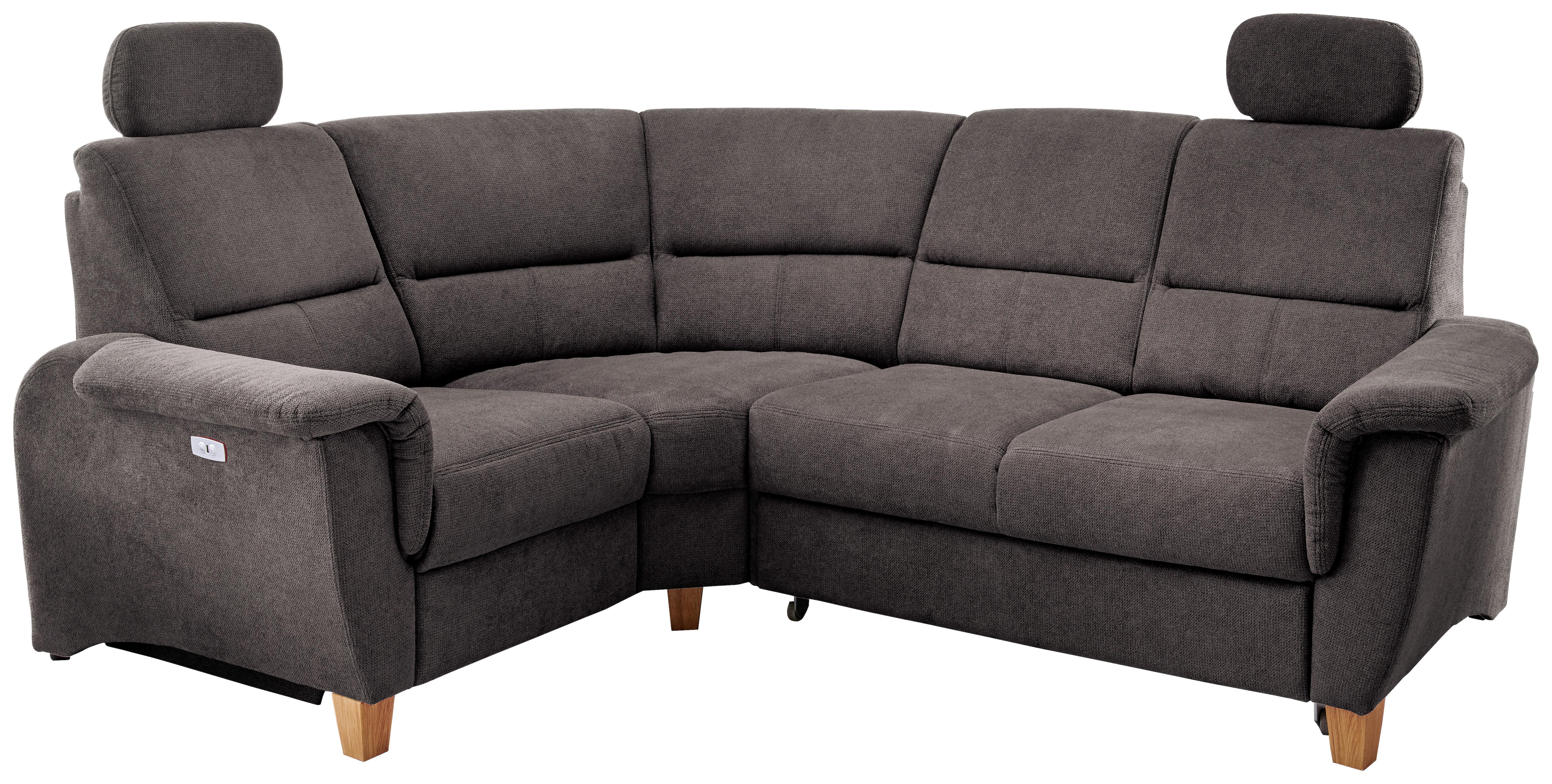 Wohnlandschaft Parole Anthrazit Struktur - Wildeiche/Anthrazit, KONVENTIONELL, Holz/Textil (186/237cm) - Livetastic