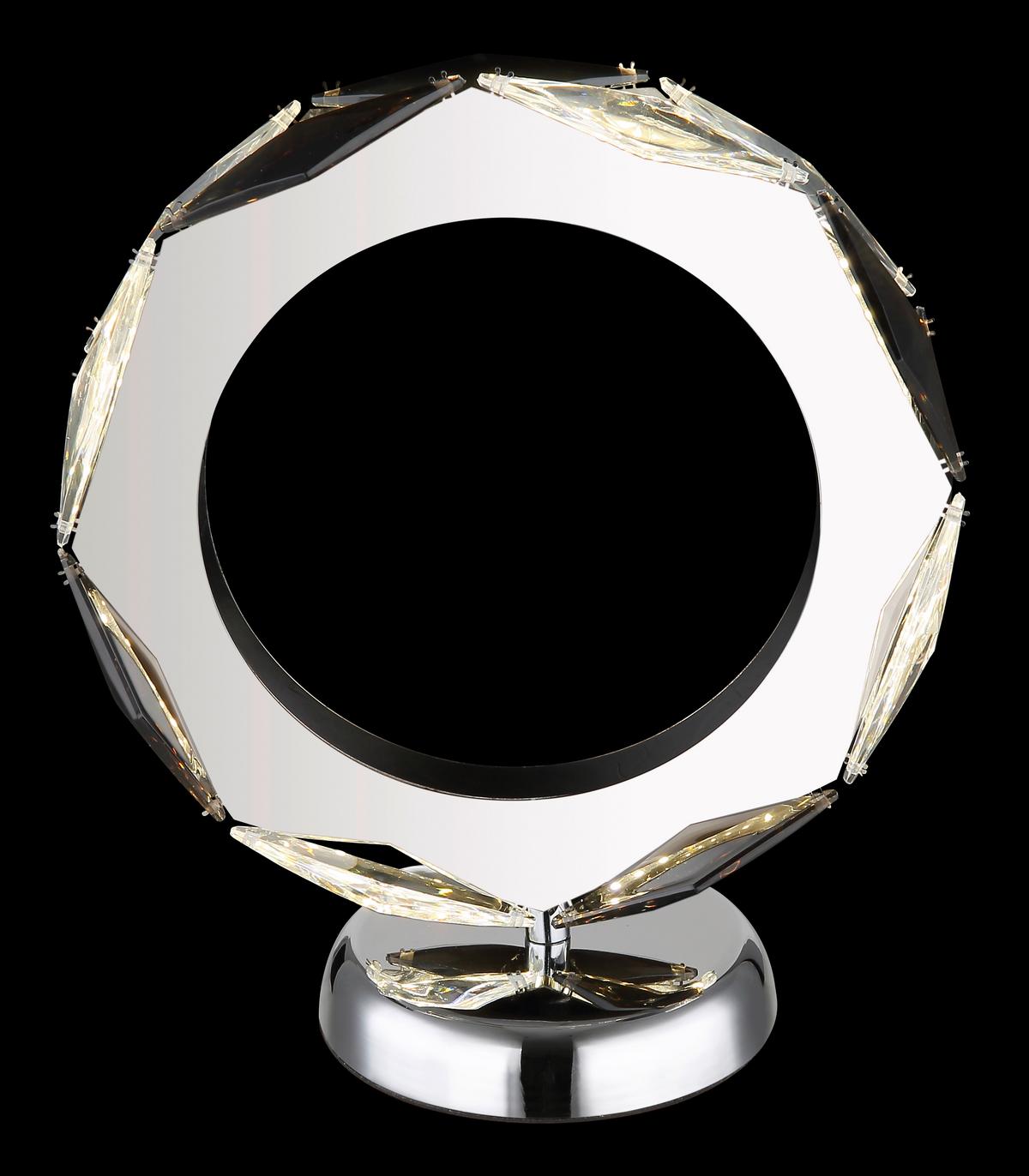LED-TISCHLEUCHTE 67318T - Klar/Chromfarben, Design, Kunststoff/Metall (24/13/27cm) - Globo