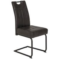 Scaun cantilever BETTY - antracit/negru, Konventionell, metal/textil (43/99/60cm)