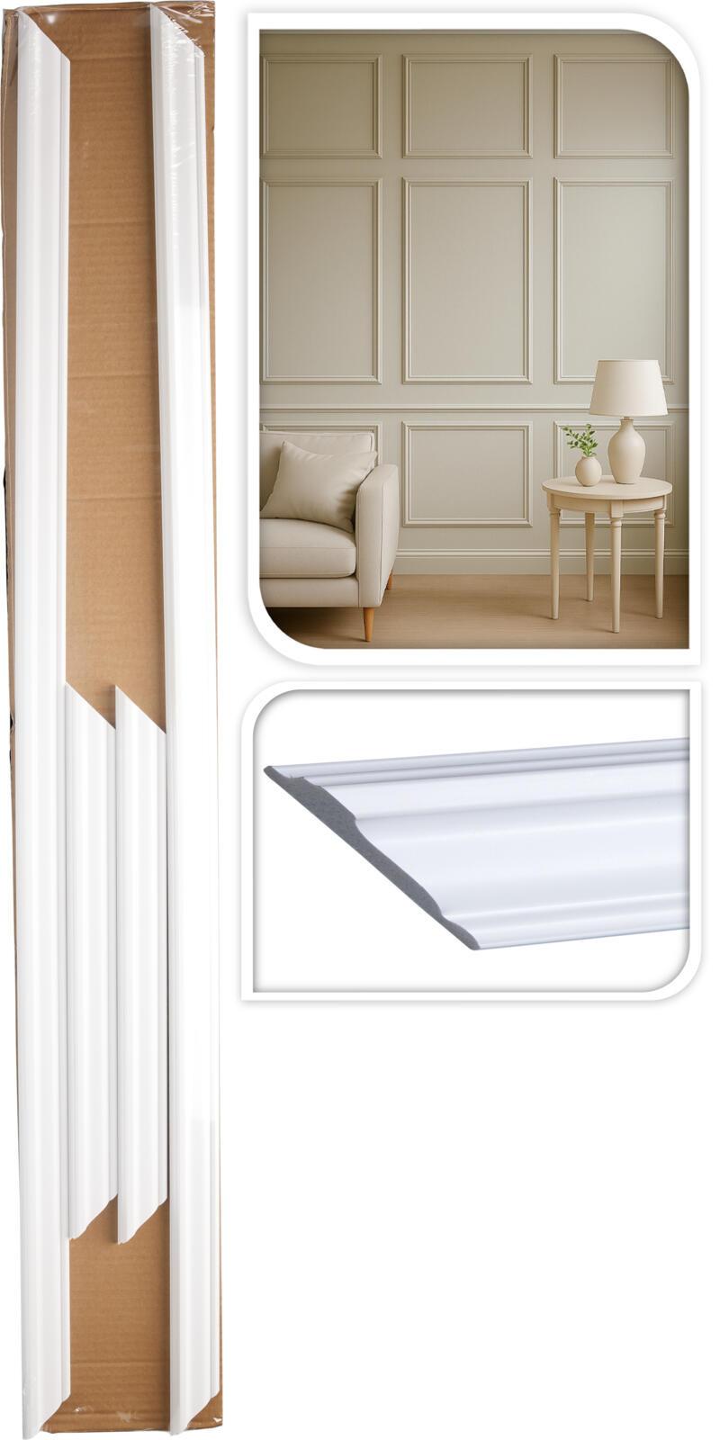 Fali Dekoráció Linea - fehér, Modern, műanyag (40/100cm)