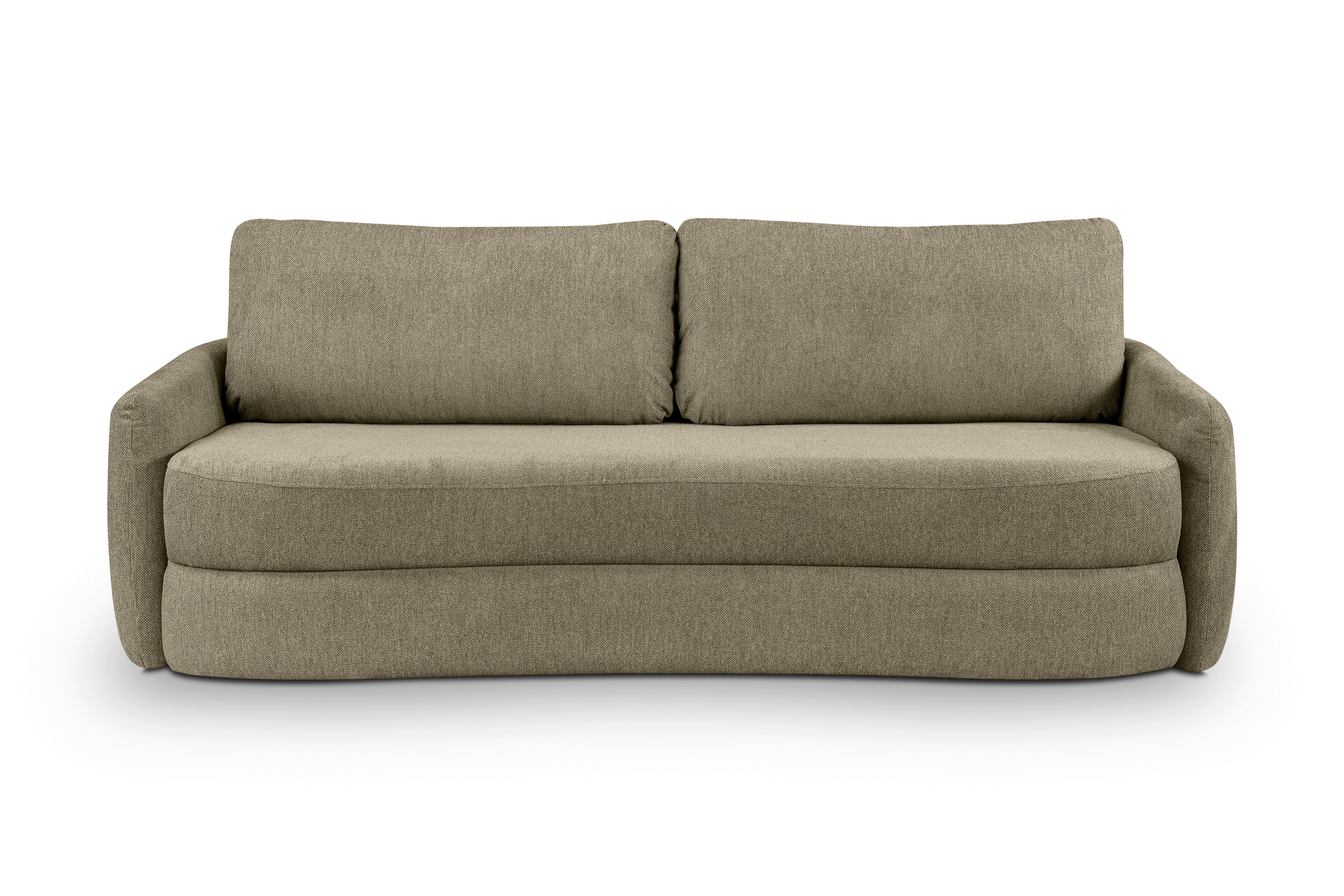 Schlafsofa Diana Grün - Schwarz/Grün, Basics, Holz/Kunststoff (231/93/108cm) - MID.YOU