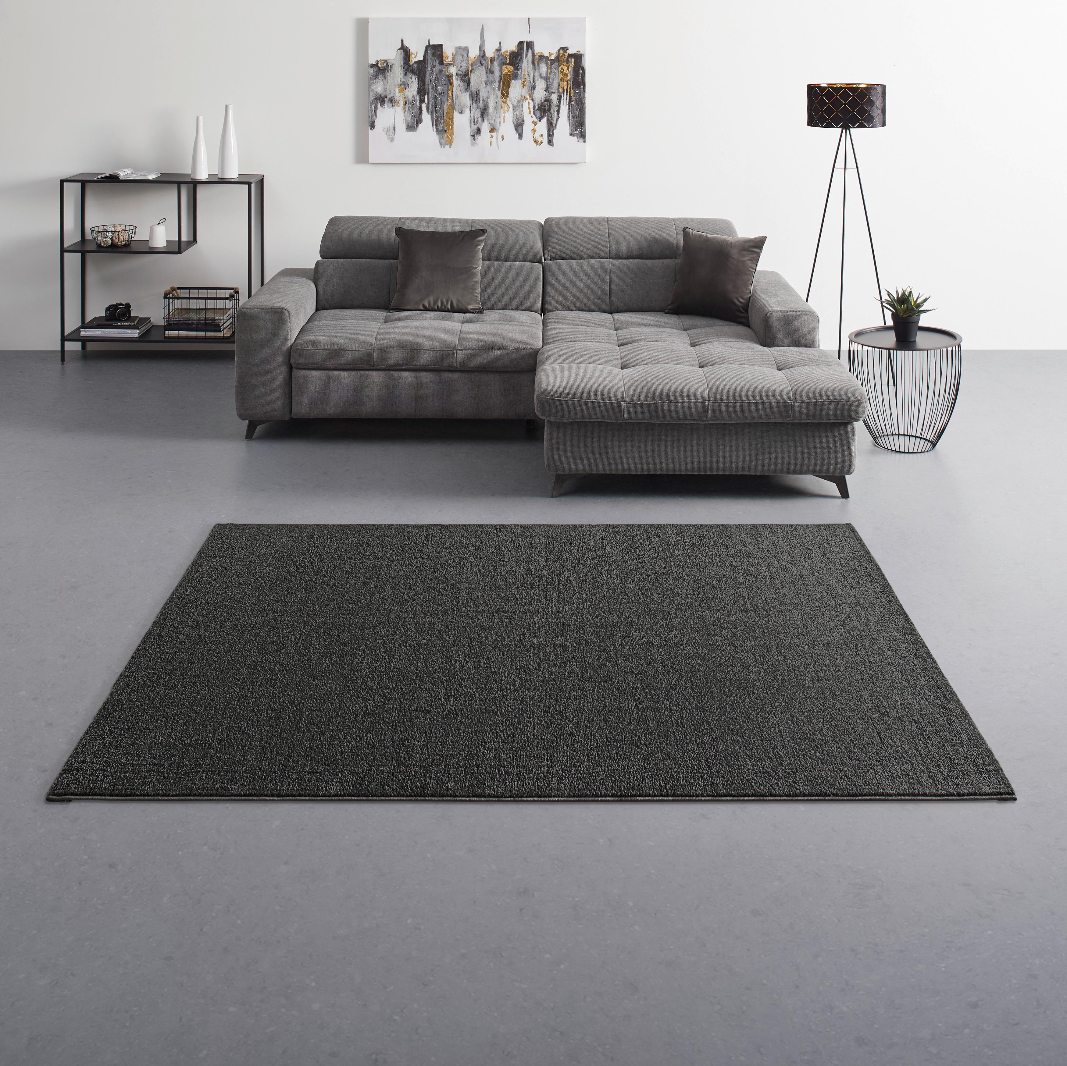 Webteppich Jan 3 Anthrazit ca. 160x230cm - Anthrazit, KONVENTIONELL, Textil (160/230cm) - Mömax