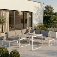 Garnitură grădină Veneya - gri deschis/culoare natur, Modern, plastic/metal - Bessagi Garden