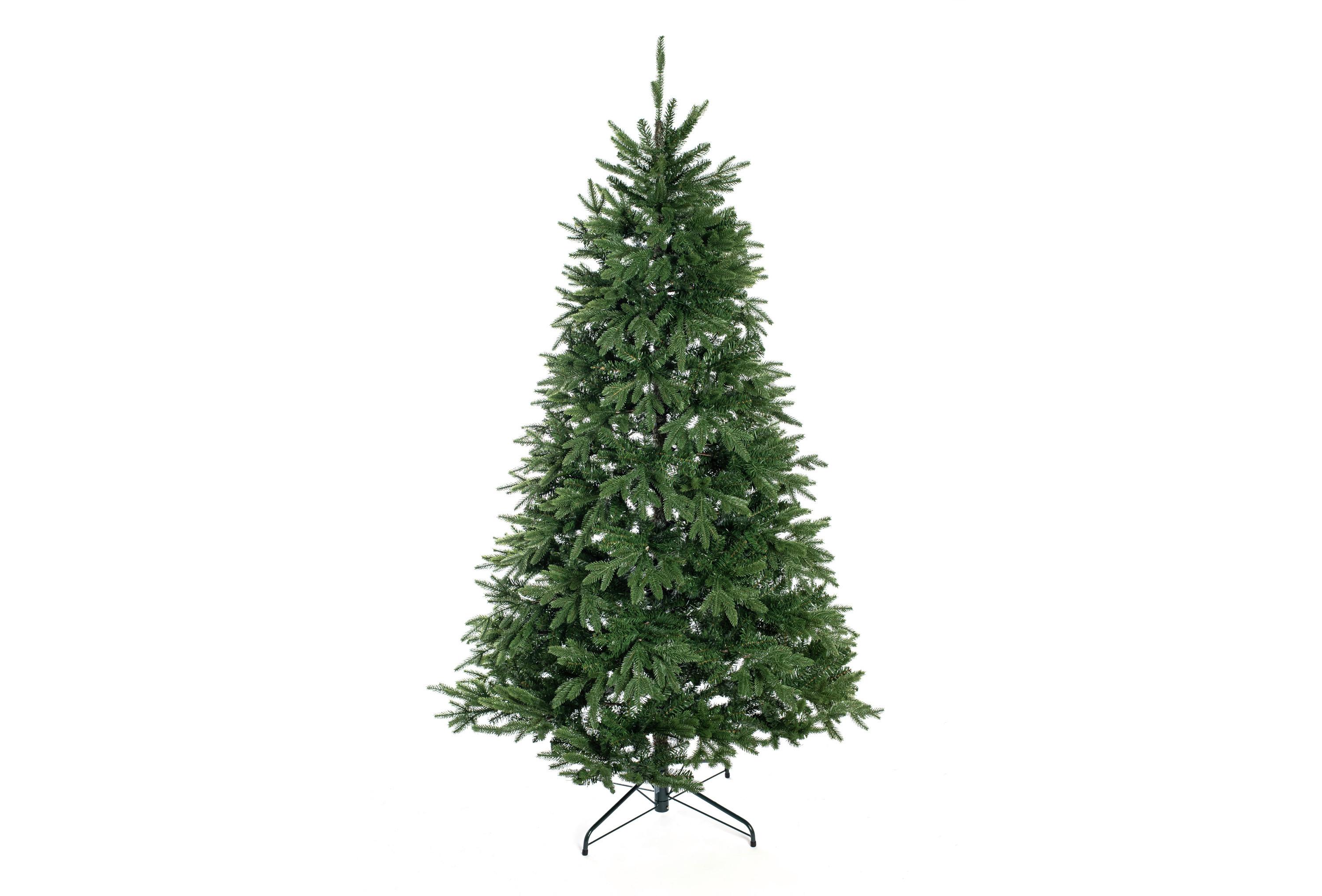 Weihnachtsbaum Evergreen Sherwood Grün H: ca. 210cm - Waldgrün, Basics, Kunststoff (134/210cm)