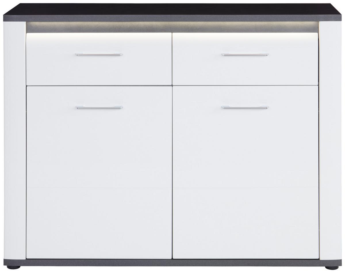 Komoda Alassio Alsk12 - barve kroma/črna, Moderno, umetna masa/leseni material (109/86,2cm) - Mömax
