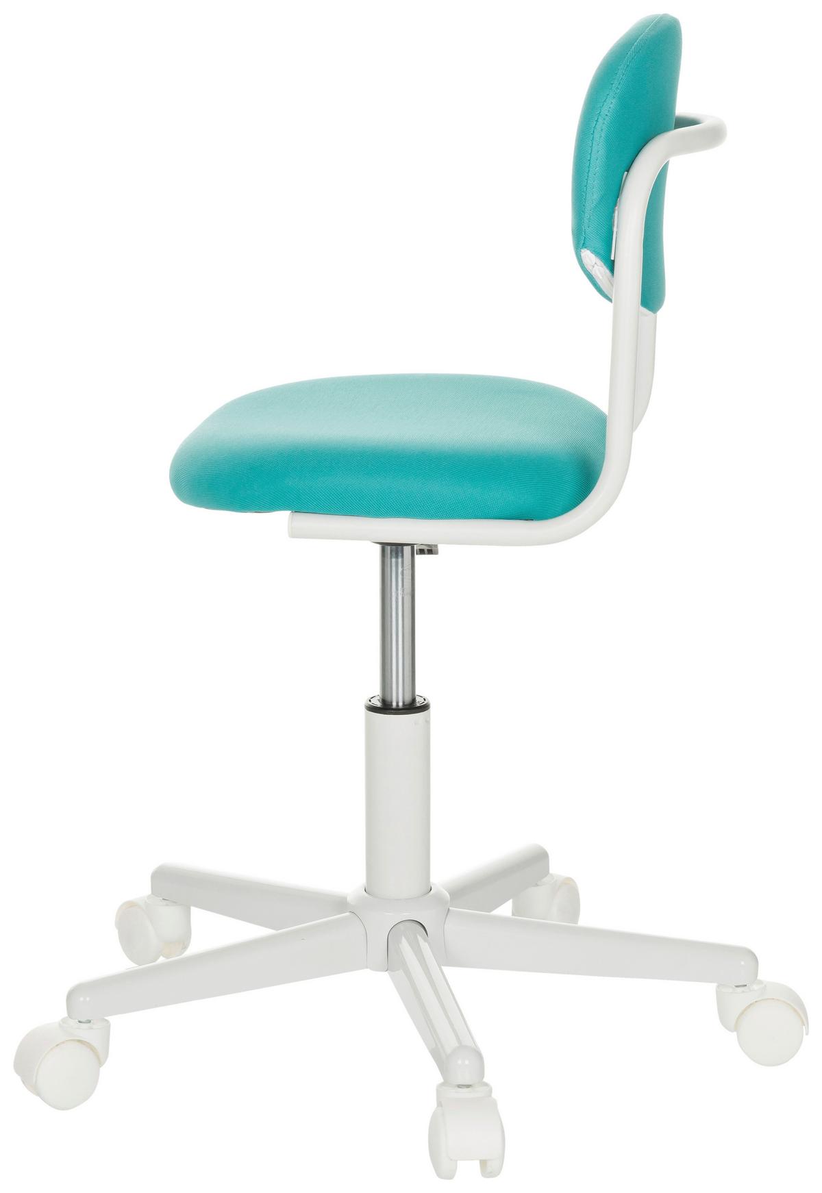 Otroški Vrtljivi Stol Kiddy Base I, Turkizna - turkizna/bela, Basics, umetna masa/tekstil (60/72-83/60cm) - MID.YOU
