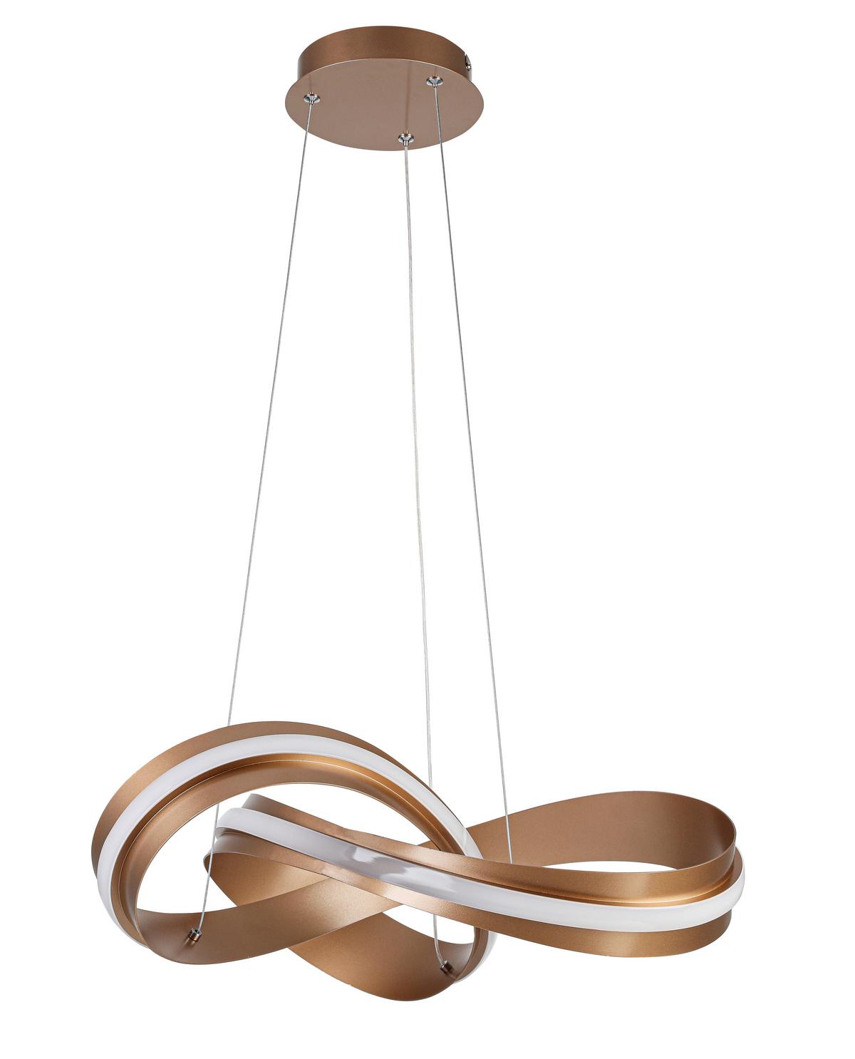 LED-Hängeleuchte Elisa Cappuccino max. 36 Watt - Cappuccino, MODERN, Kunststoff/Metall (52/120cm) - Mömax