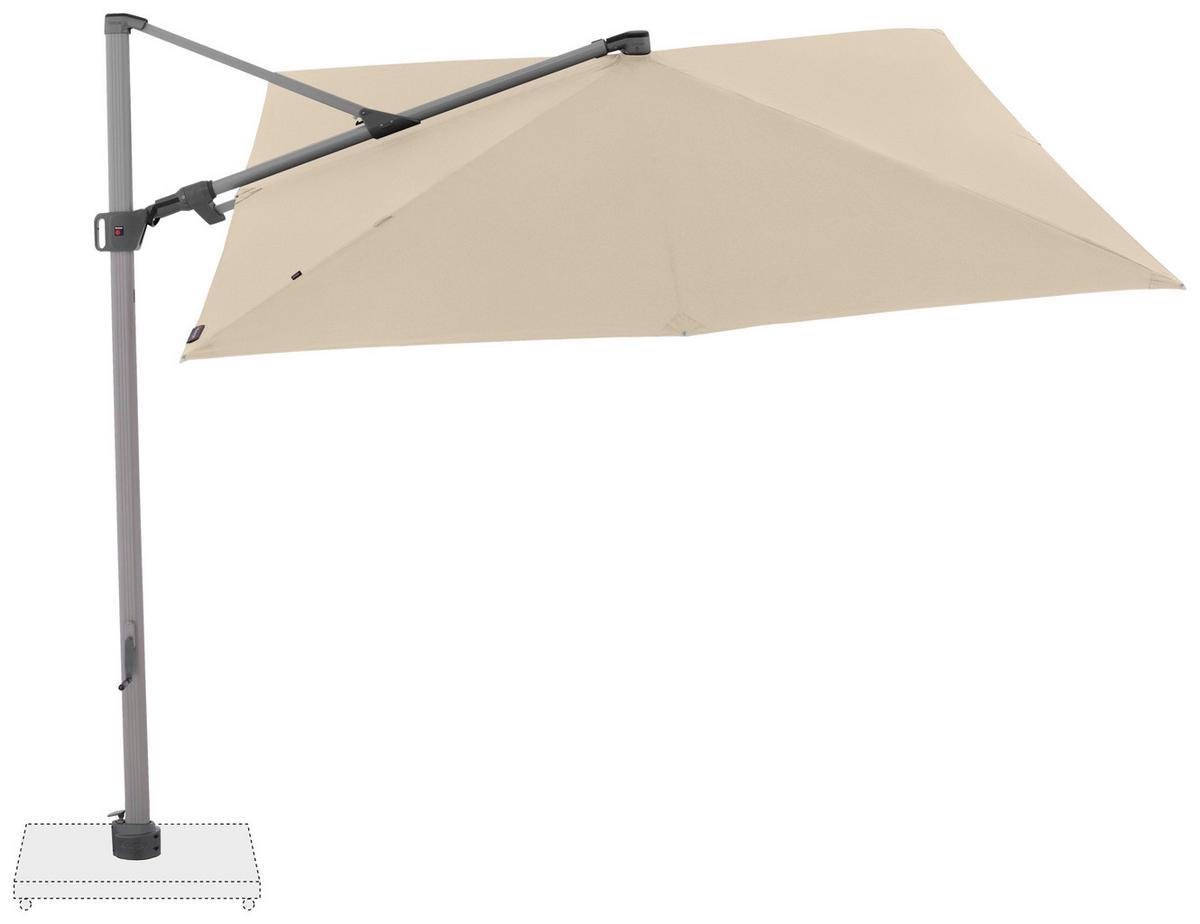 Ampelschirm Knirps Beige ca. 275x275cm - Beige/Silberfarben, KONVENTIONELL, Textil/Metall (275/275cm) - KNIRPS