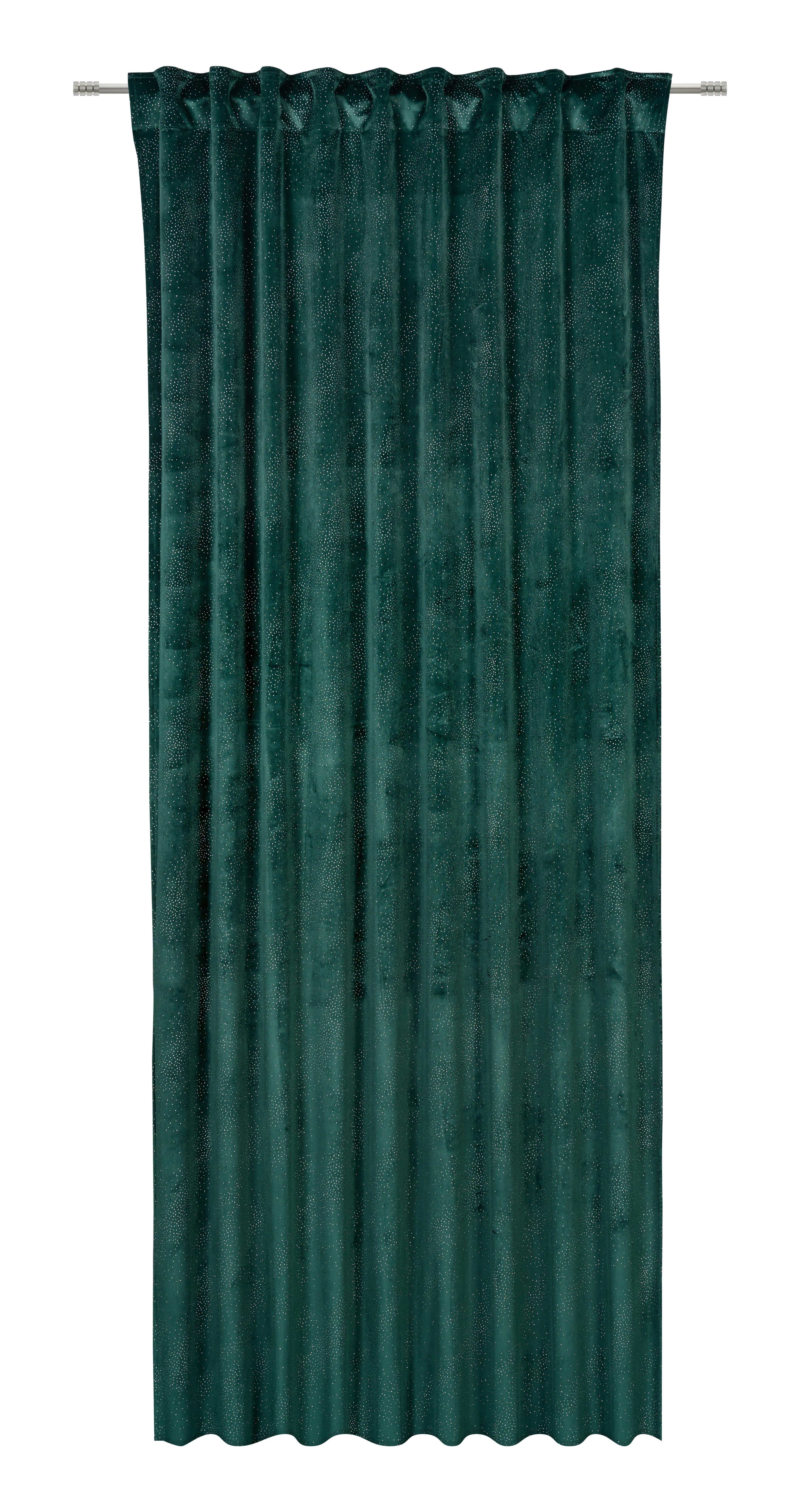 GARDINLÄNGD LUCIA - grön, textil (140/245cm) - Mömax