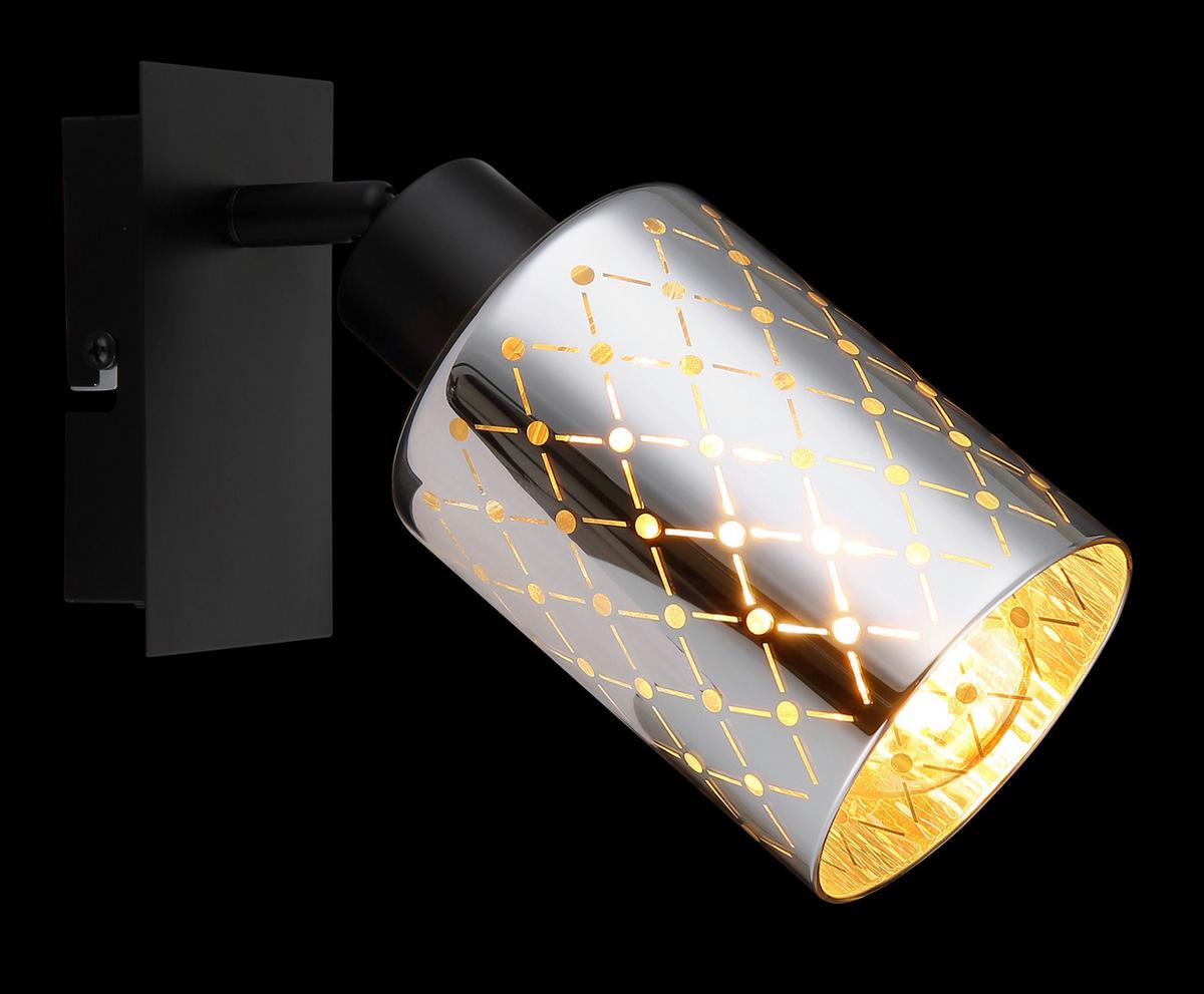 STRAHLER 54316-1  ALONSO - Klar/Chromfarben, Basics, Glas/Metall (8/16,5/20cm) - Globo