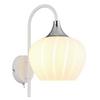 Wandleuchte Maxy Weiss/Chromfarben max. 40 Watt - Chromfarben/Weiss, Konventionell, Glas/Metall (18/25/32cm) - Globo