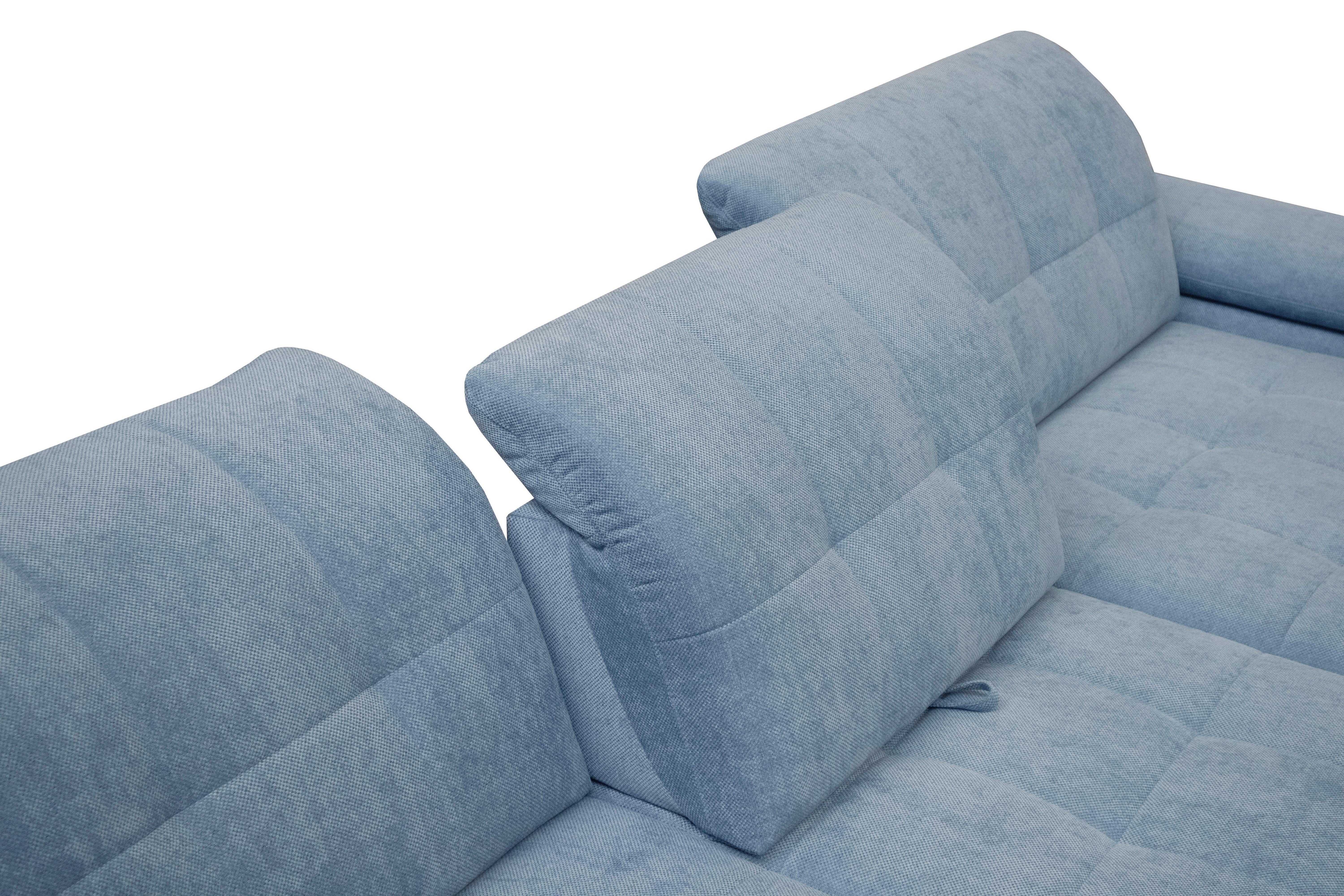 Kutna Garnitura Bellagio - plava/crna, Moderno, karton/drvni materijal (328/198cm) - Modern Living