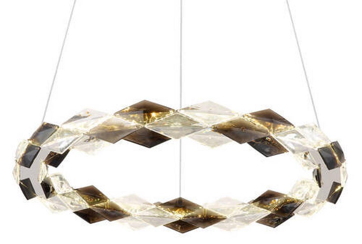 LED-HÄNGELEUCHTE 67318H1 - Klar, Design, Kunststoff/Metall (55/130cm) - Globo