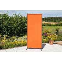 Sichtschutz Textil Silber/Terracotta - Silberfarben/Terracotta, KONVENTIONELL, Textil/Metall (80/188/50cm) - Gardenson