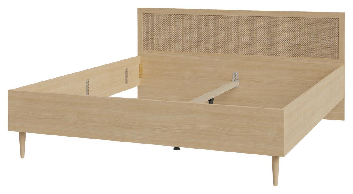 PAT CALASETTA - bej/culoare lemn stejar, Natur, material pe bază de lemn (180/200cm) - Zandiara