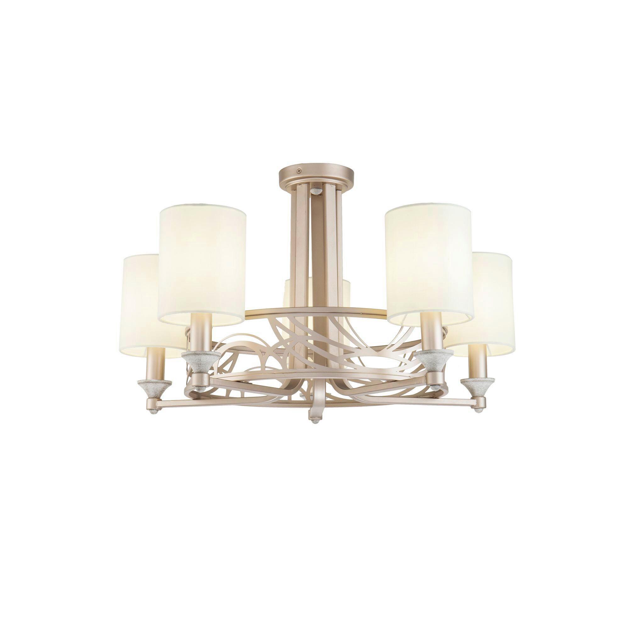 Kronleuchter Vittoria Goldfarben/Creme max. 40 Watt - Goldfarben/Creme, Trend, Kunststoff/Textil (71/34.2/71cm) - MAYTONI