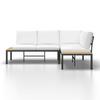 LOUNGEGRUPP ARIANNA - svart/cremefärgad, Modern, metall/textil (146/76/75cm) - Bessagi Garden