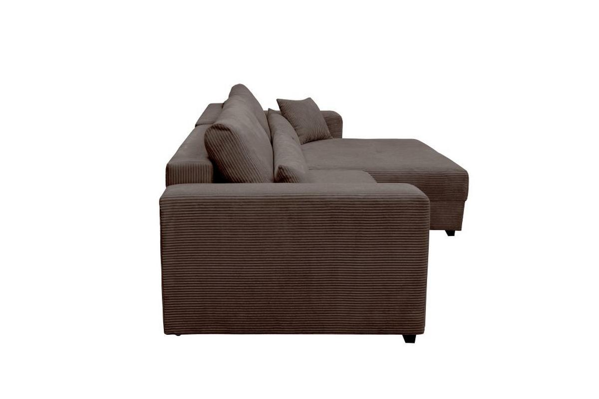 Kutna Garnitura Xela - tamno siva/crna, Moderno, tekstil (265/170cm) - Modern Living