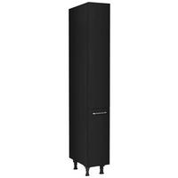 Apothekerschrank Touch Schwarz - Edelstahlfarben/Schwarz, MODERN, Holzwerkstoff/Metall (30/216,6/58cm) - Nobilia