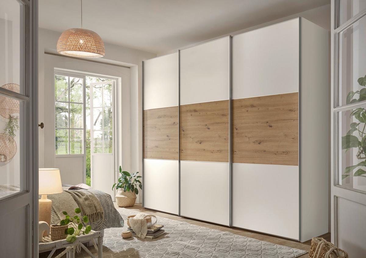 Ormar S Kliznim Vratima Includo - bijela/hrast Artisan, Design (336/222/68cm) - Premium Living