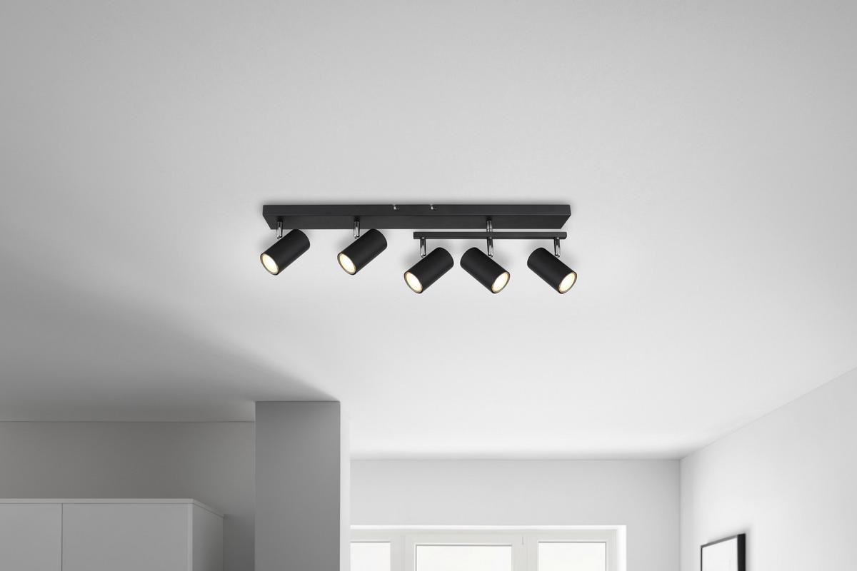 Strahler Witmo in Schwarz max. 35 Watt - Schwarz, MODERN, Metall (70/35/17cm) - Mömax
