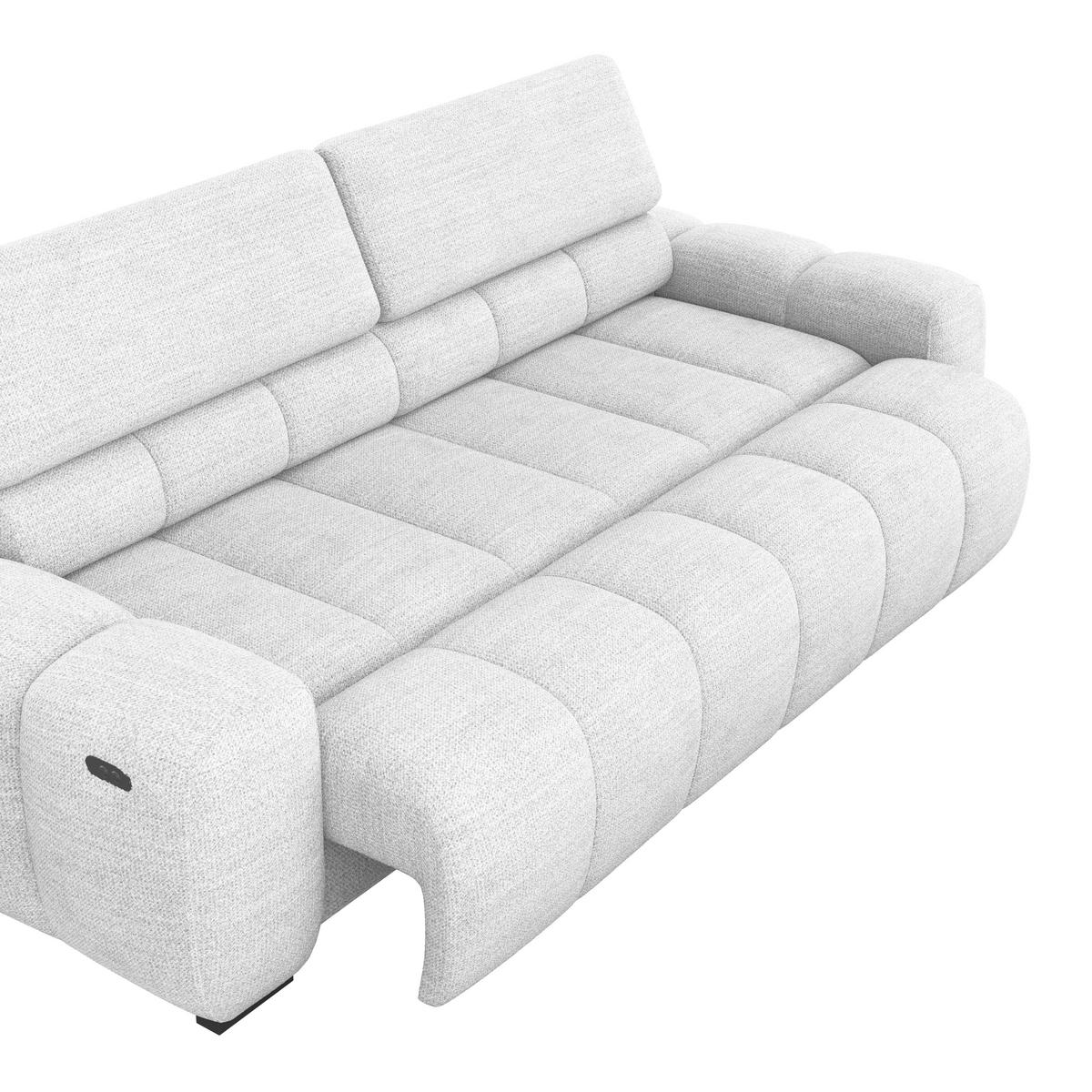 Velika Sofa Bull - sivo-bijela/crna, Design, tekstil/plastika (248/77-97/108cm) - Luca Bessoni
