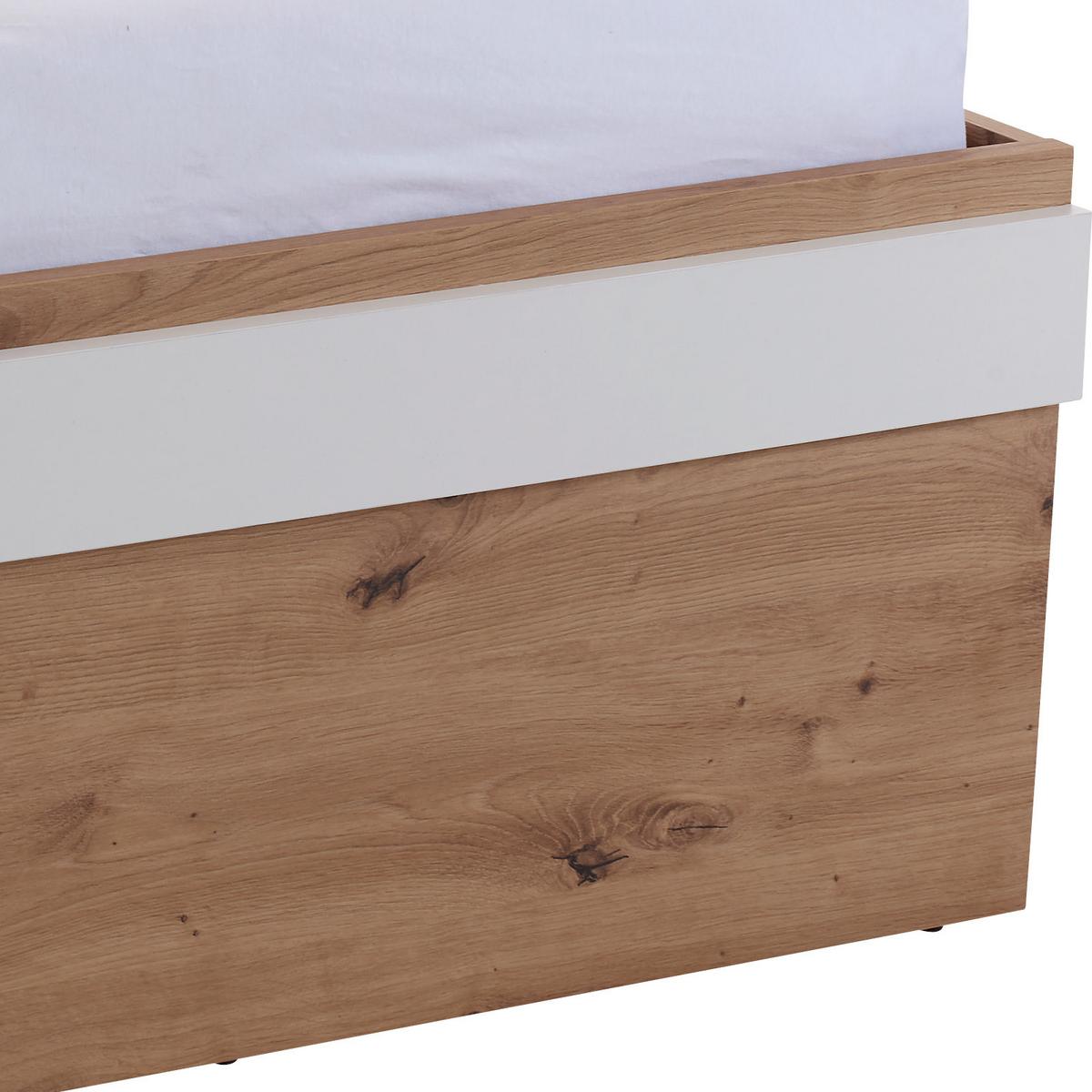 Krevet Box 90 - bijela/boje grafita, Moderno, drvni materijal (90/200cm) - Modern Living
