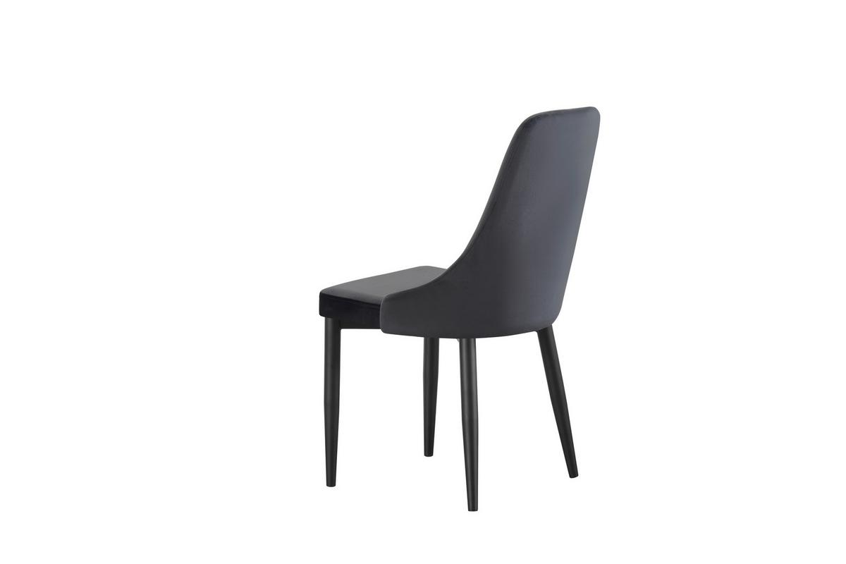 Set Stolov Claudia, Antracit, 2 Kos - črna/antracit, Moderno, kovina/tekstil (44/88/58cm) - MID.YOU