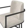 ARMLEHNSTUHL AMARA - Hellgrau/Schwarz, MODERN, Holz/Textil (55/81,5/60cm) - Bessagi Home