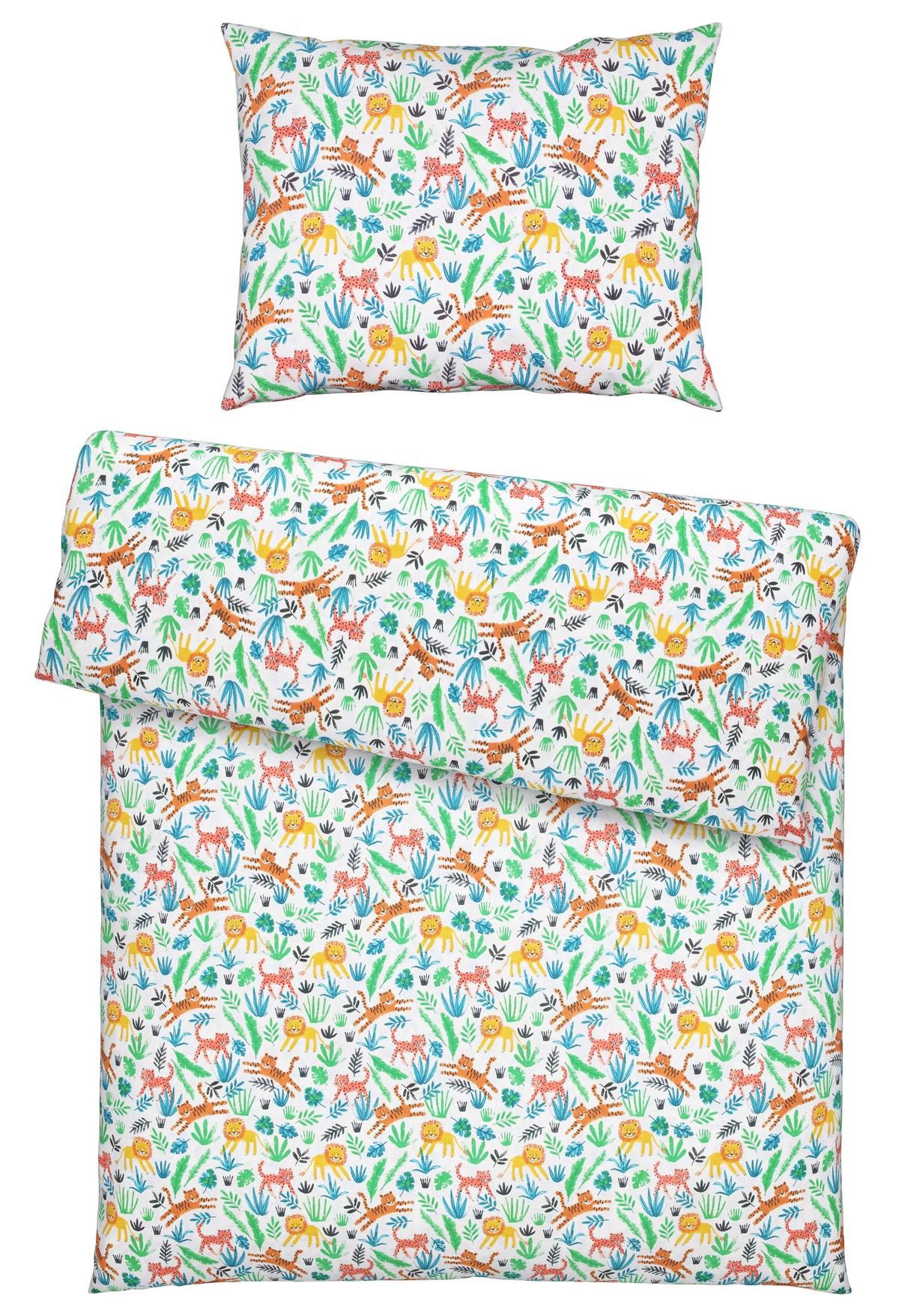 Bettwäsche Tiger Multicolor ca. 140x200cm - Multicolor, Textil (140/200cm) - Modern Living