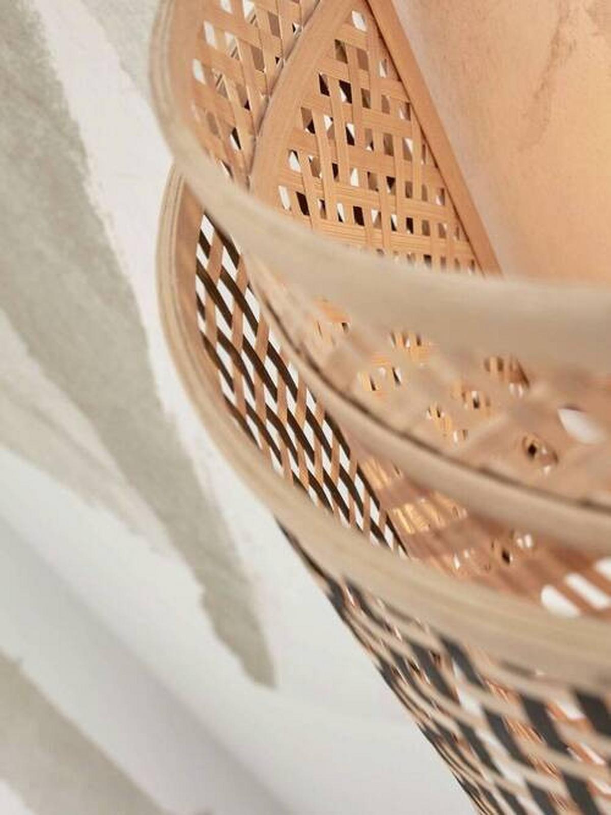 Stenska Svetilka Bhutan, Črna, Bambus - črna/naravne barve, Trend, les (24/12/21cm) - Good & Mojo