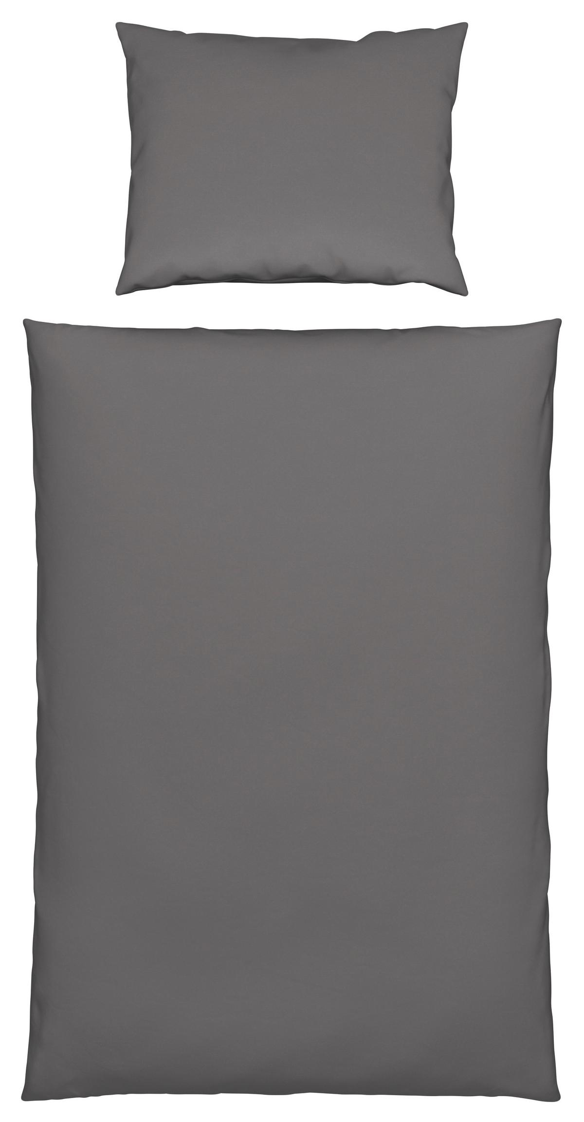 Bettwäsche Iris in Grau ca. 160x210cm - Grau, Modern, Textil (160/210cm) - Modern Living