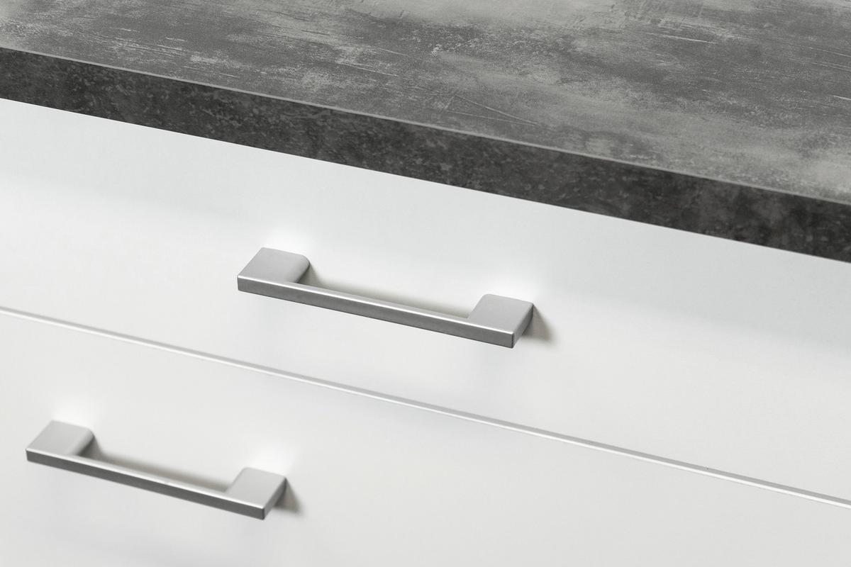 Kuhinjski Blok Brez Aparatov Lucca, Bela - bela/barve aluminija, Moderno, umetna masa/leseni material (270cm) - FlexWell