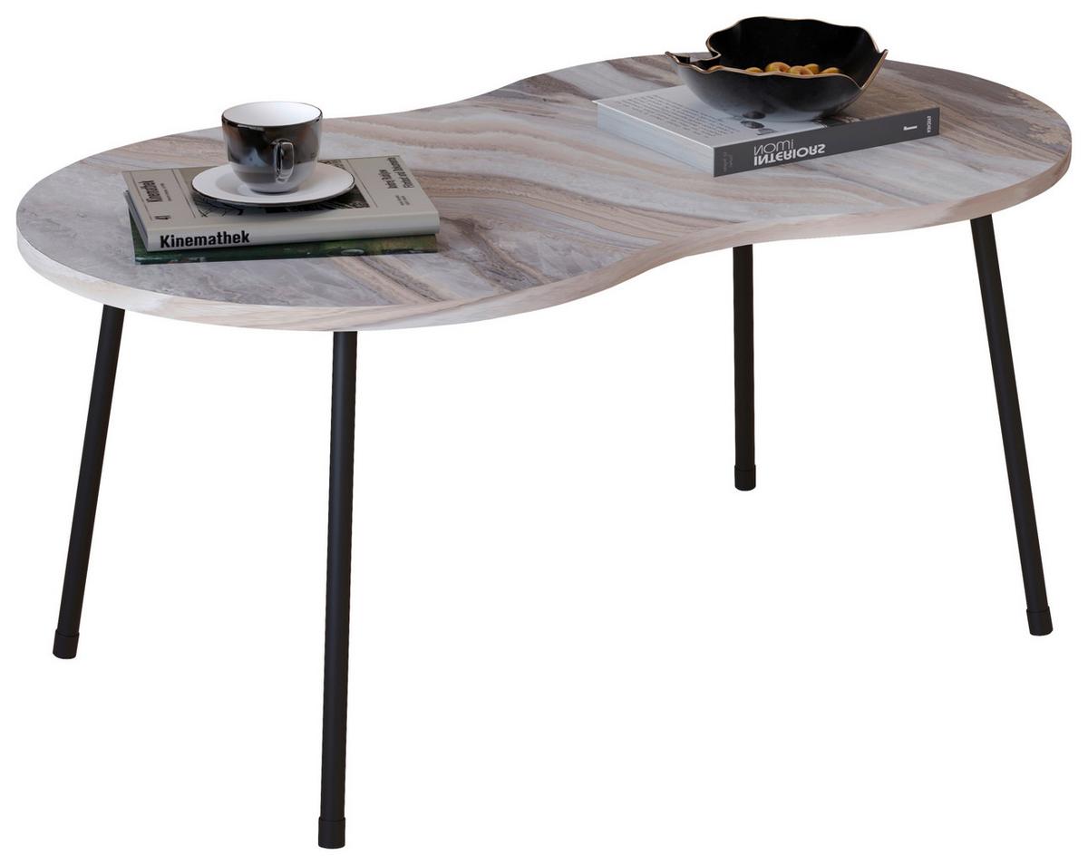 COUCHTISCH MIROLA - Weiss/Schwarz, Design, Holzwerkstoff (90/41/42cm) - MID.YOU