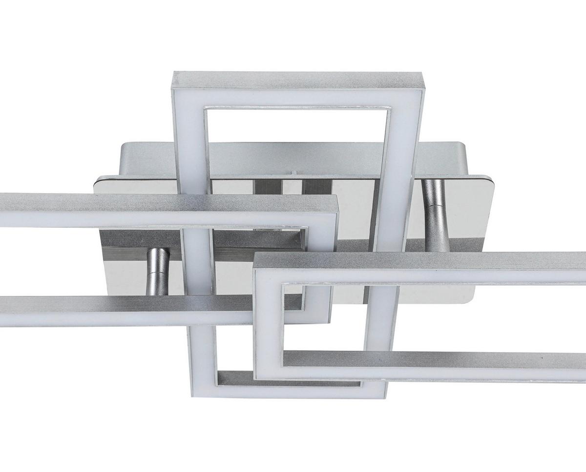LED-Deckenleuchte Omie Silber-/Chromfarben max.24Watt - Chromfarben/Silberfarben, MODERN, Kunststoff/Metall (63,5/34/8cm) - Mömax