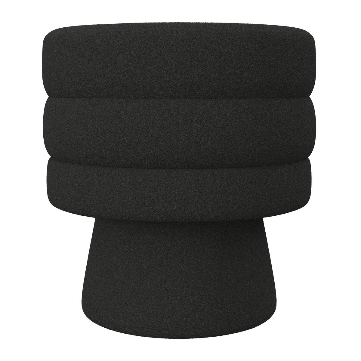 Stuhl Julina Schwarz Bouclé Gepolstert - Schwarz, MODERN, Holz/Textil (71/74/72cm) - Bessagi Home