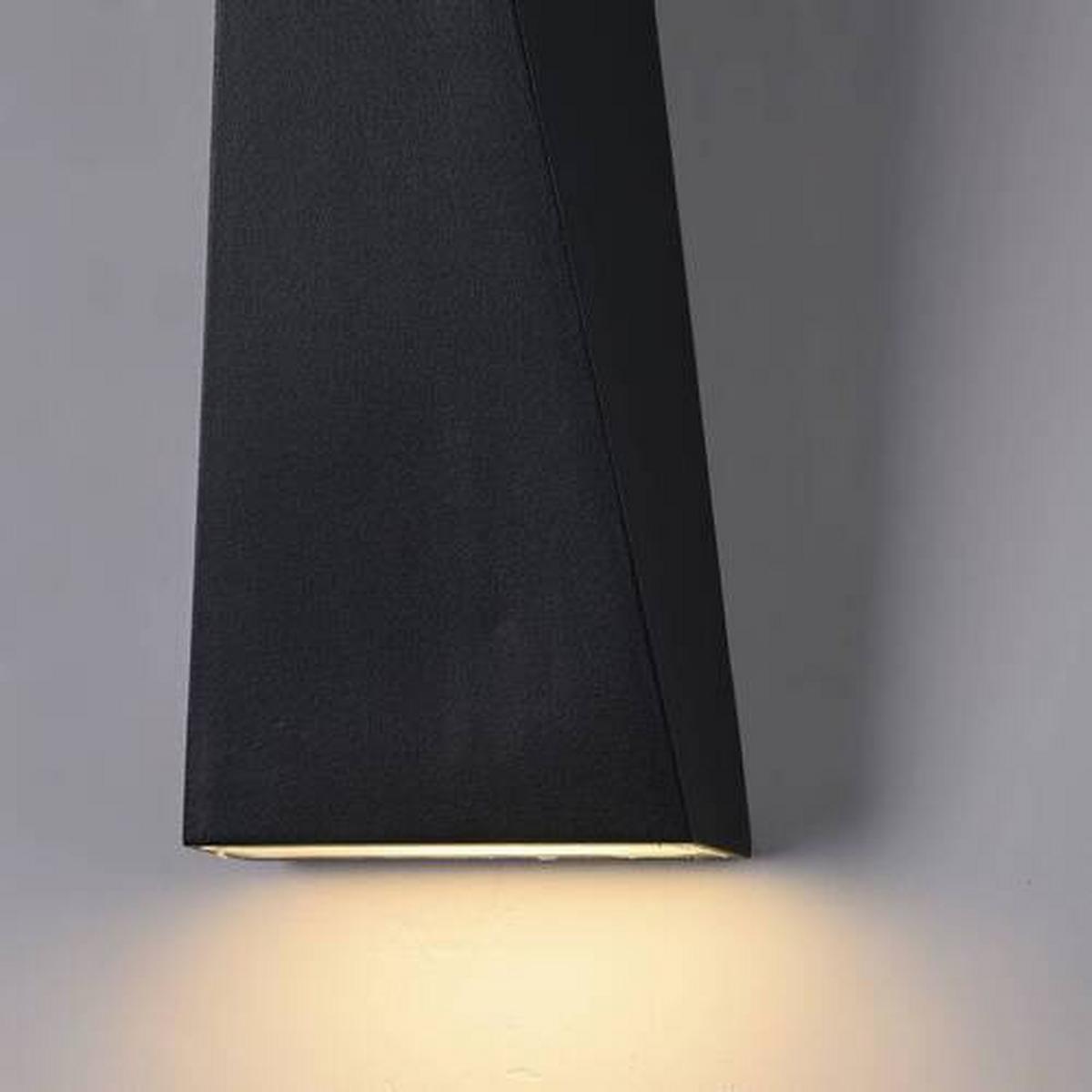 Außenwandleuchte Times Square Schwarz max. 6 Watt - Schwarz, Trend, Metall (20/9/9cm) - MAYTONI