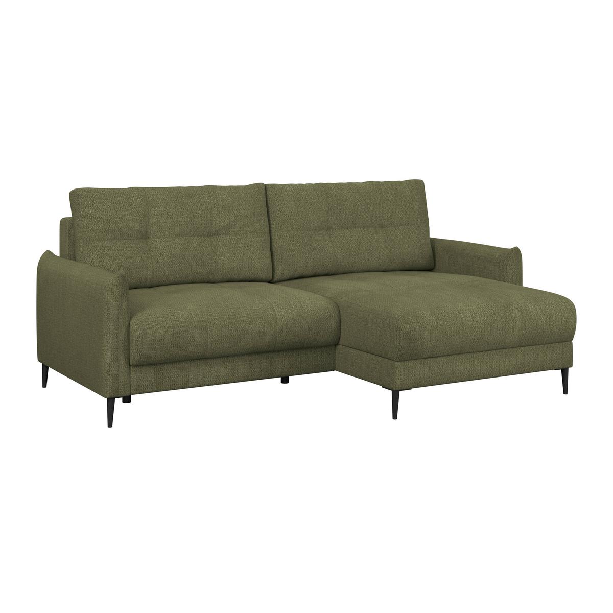 Kutna Garnitura Polis - zelena/crna, Trend, tekstil/metal (221/142cm) - Ondega