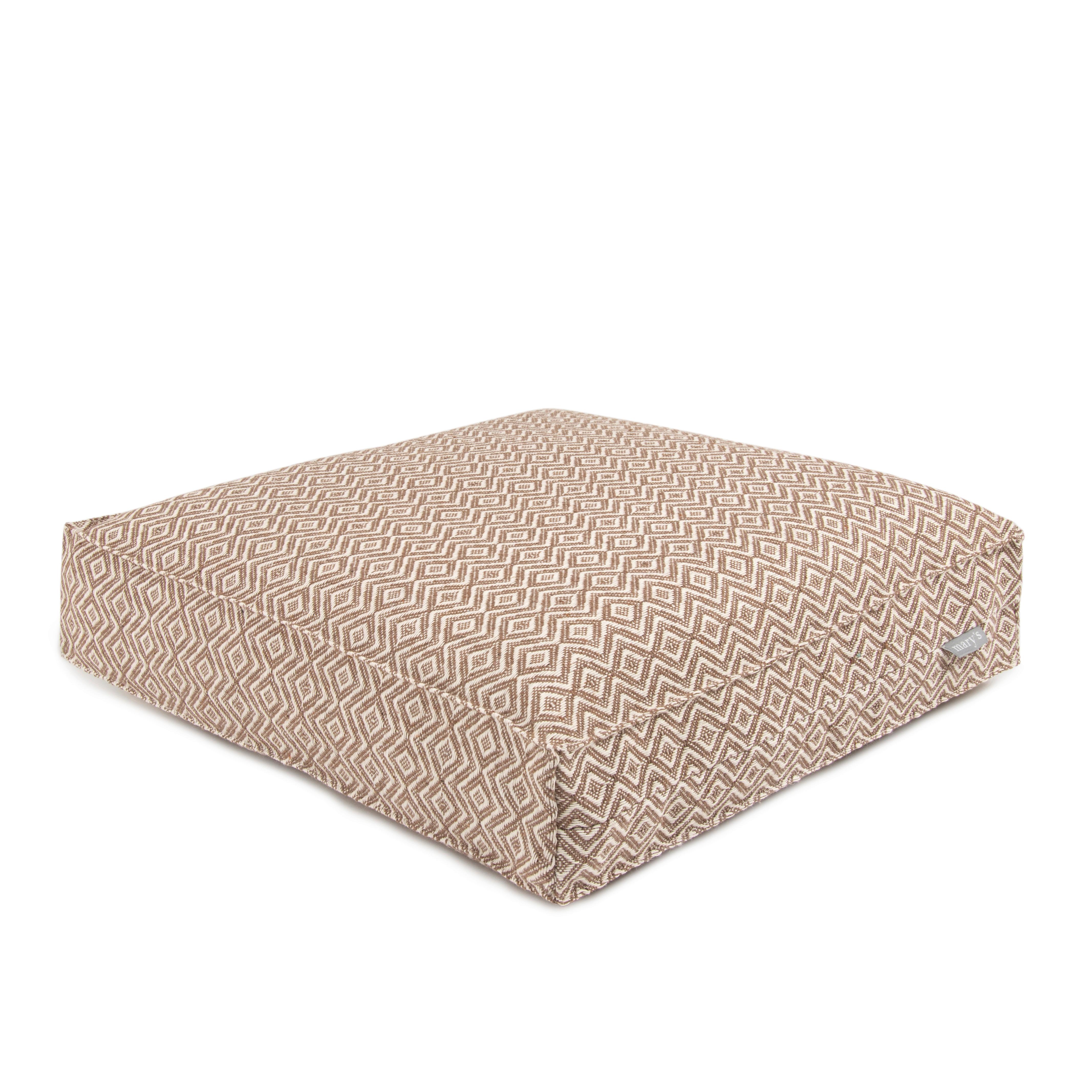 Boxkissen Dobby Schlamm-Graphik ca. 40x40cm - Schlammfarben, Textil (40/40/8cm)