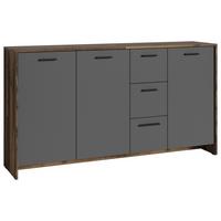 Sideboard Ben in Anthrazit/Eiche Artisan - Anthrazit/Eiche Artisan, MODERN, Holzwerkstoff/Kunststoff (153/83/35cm) - MID.YOU