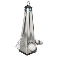 ZESTAW PRZYBORÓW KUCHENNYCH 678951 - kolor srebrny/niebieski, Basics, metal (40/18/14cm) - Fackelmann