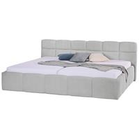 Polsterbett Ascona Hellgrau ca. 240x200cm - Hellgrau/Schwarz, KONVENTIONELL, Kunststoff/Textil (240/200cm) - Based