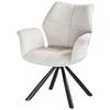 STOL MED ARMSTÖD ANTONIA - beige/svart, Modern, metall/textil (45/88/62cm) - Mömax