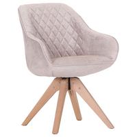 KRZESŁO Z PODŁOKIETNIKAMI COOL - kolor dębowy/beżowy, Lifestyle, tkanina/drewno (60/83/65cm) - Landscape