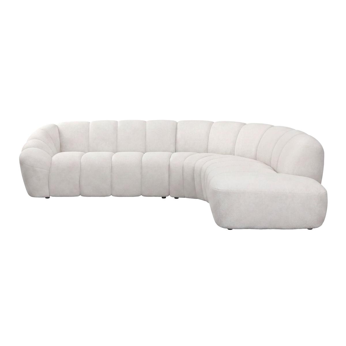 Megasofa Deseo Beige - Beige/Schwarz, MODERN, Kunststoff/Textil (310/250cm) - Mömax
