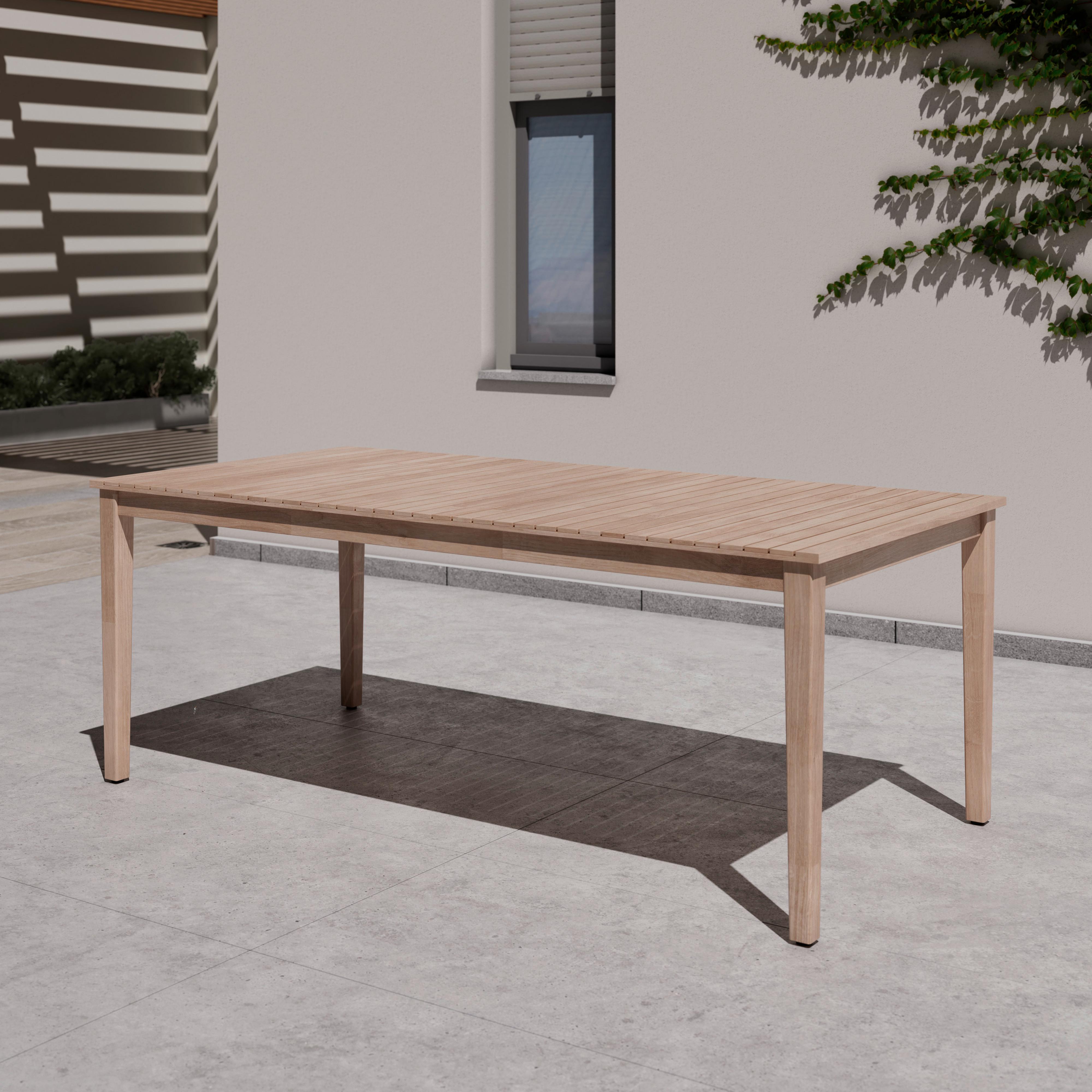 Gartentisch Ella aus Akazie ca. 100x76x200cm - Akaziefarben, Natur, Holz (200/76/100cm) - Mömax