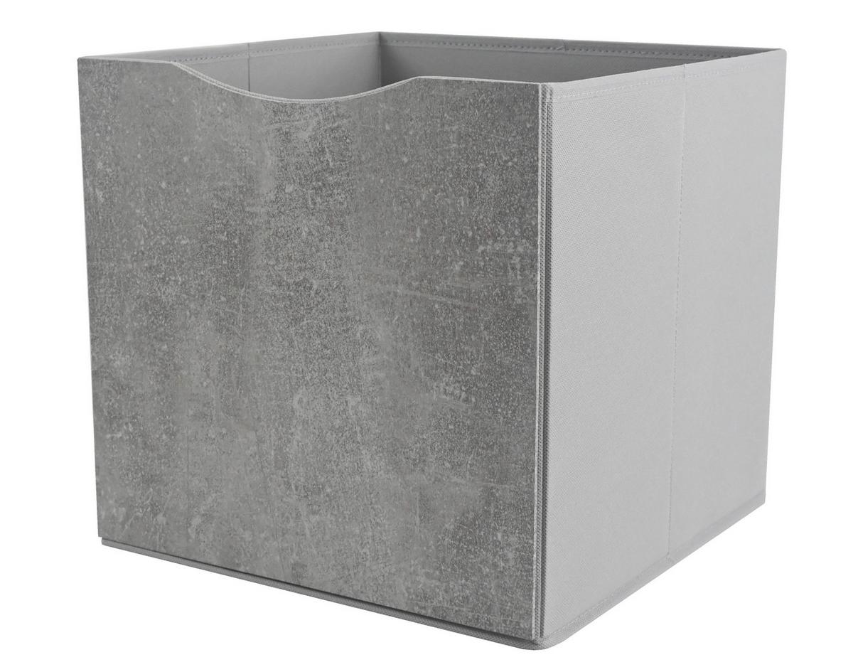 Cutie pliabilă Betty - gri, Konventionell, textil/material pe bază de lemn (33/33/32cm) - Mömax