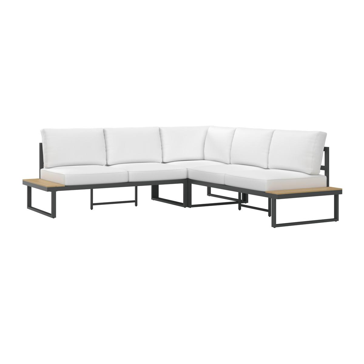 Garnitură grădină Arianna - crem/culoare natur, Modern, plastic/metal (228/74/74cm) - Bessagi Garden