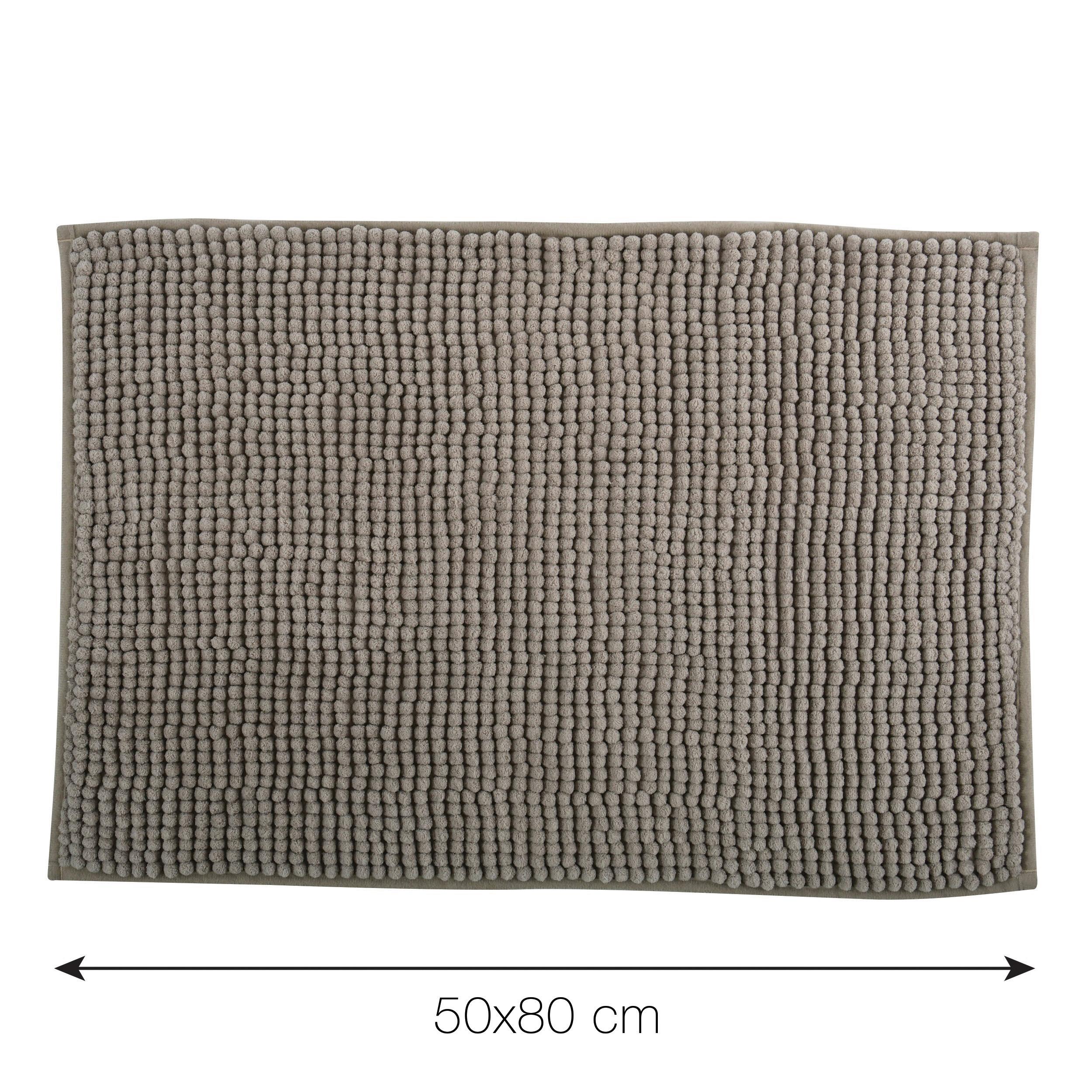 Badteppich 144502 Chenille - Taupe, Konventionell (80/50cm) - Spirella